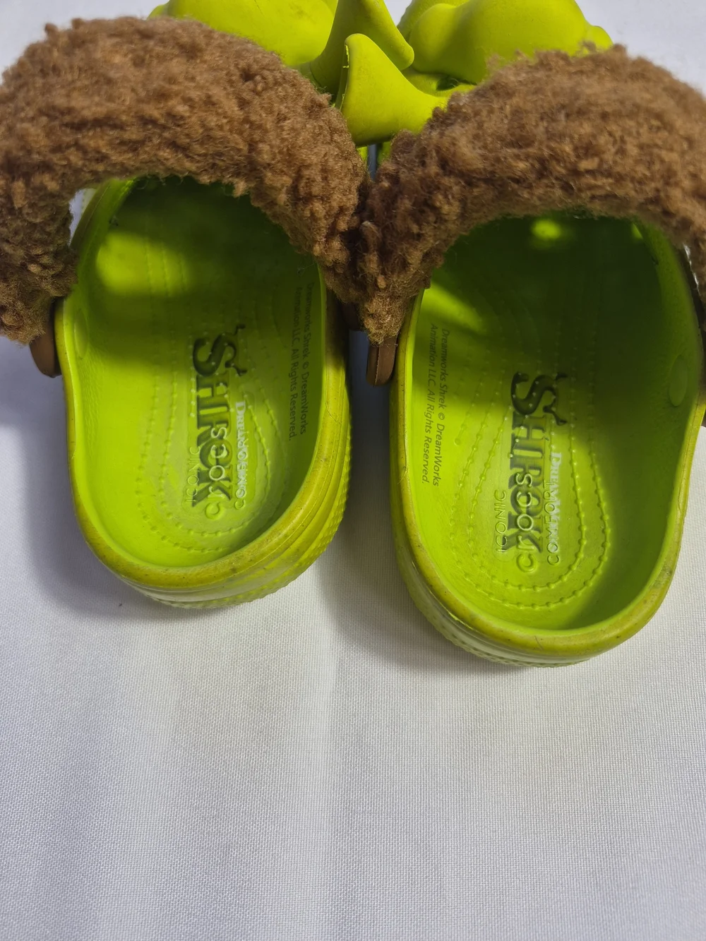 Crocs Classic DreamWorks Shrek Clog Kids in Lime Punch iconic ears 13